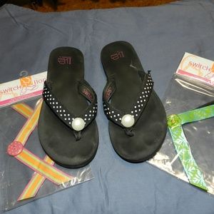 Switchflops Lulu Black Flat With Changable Straps
